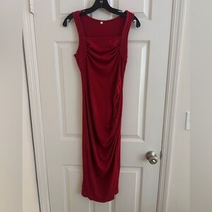 Elegant Red Sleeveless Dress